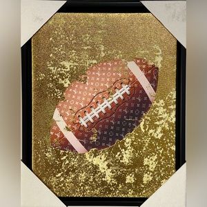 💎🏈 {LV} Designer Framed Football Art Canvas!